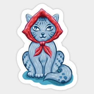 Babushcat Cute Russian Cat Pun Sticker